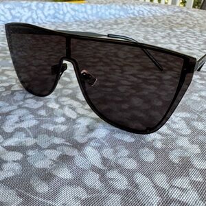 SAINT LAURENT MASK YSL SL1B 001 Black Unisex Shield Sunglasses Retail $530‎